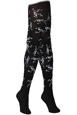 CALZE COLLANT STAMPA SCHELETRO DONNA